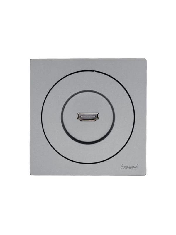 Розетка HDMI 1-м СП OSEN механизм сер. матов. LEZARD 743-7488-203 фото в каталоге от BTSprom.by