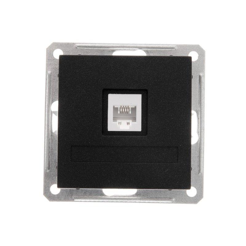 розетка телефонная 1-м сп w59 rj11 1а 160в механизм черн. бархат se rsi-152t-6-86 от BTSprom.by