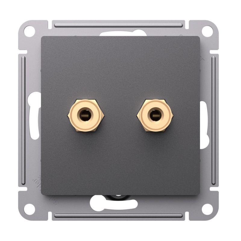  Аудиорозетка двойная AtlasDesign базальт SE ATN001487 фото в каталоге от BTSprom.by