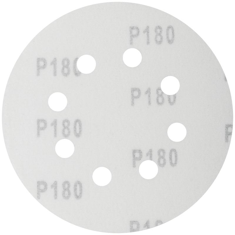  Круг шлифовальный с отверстиями (липучка) алюм./оксид 125мм (уп.5шт) Р 180 FIT 39668 фото в каталоге от BTSprom.by