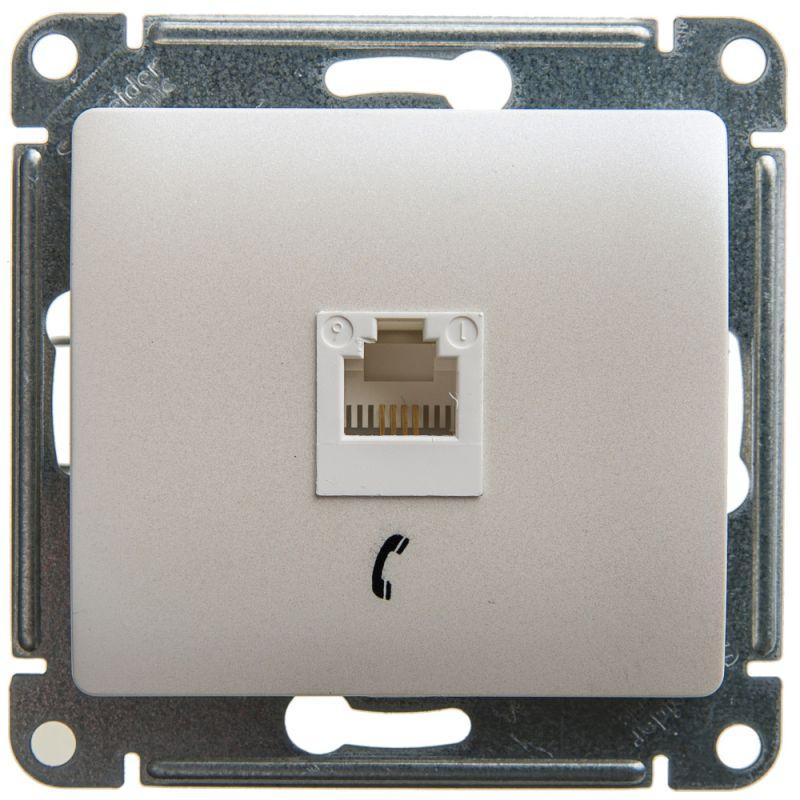 розетка телефонная 1-м glossa rj11 механизм перламутр. se gsl000681t от BTSprom.by