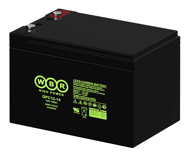 аккумулятор тяговый 12в 14а.ч wbr gpc12-14 wbr от BTSprom.by