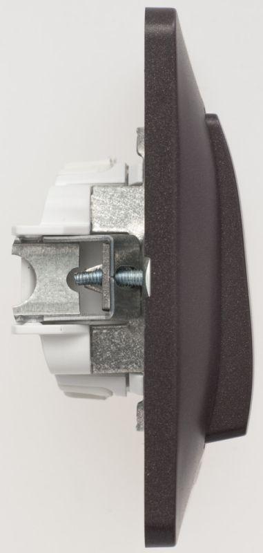  Выключатель 1-кл. СП Glossa 10А IP20 (сх. 1) 10AX в сборе шоколад. SE GSL000812 фото в каталоге от BTSprom.by