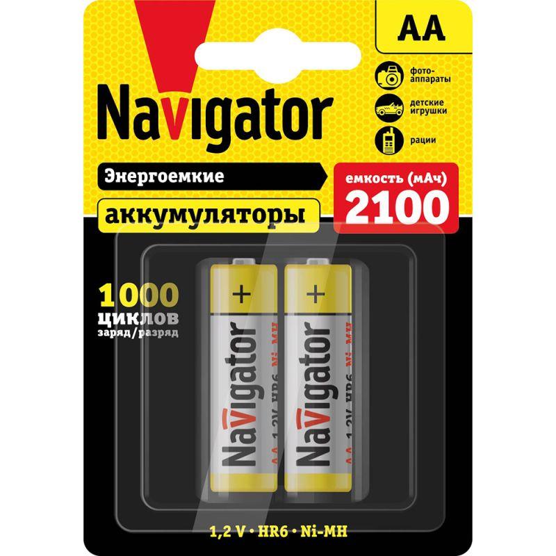аккумулятор aa/hr6 94 463 nhr-2100-hr6-bp2 (блист.2шт) navigator 94463 от BTSprom.by