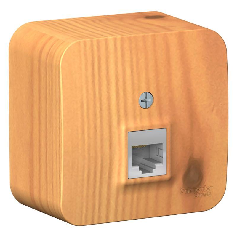 розетка компьютерная 1-м оп blanca rj45 кат.5e с изолир. пластиной ясень se blnia045005 от BTSprom.by