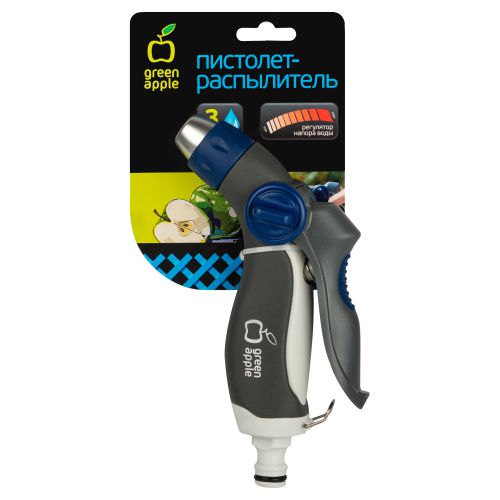  Пистолет-распылитель регулир. латун. форсунка 3 реж. пластик. (20/80) Green Apple Б0003096 фото в каталоге от BTSprom.by