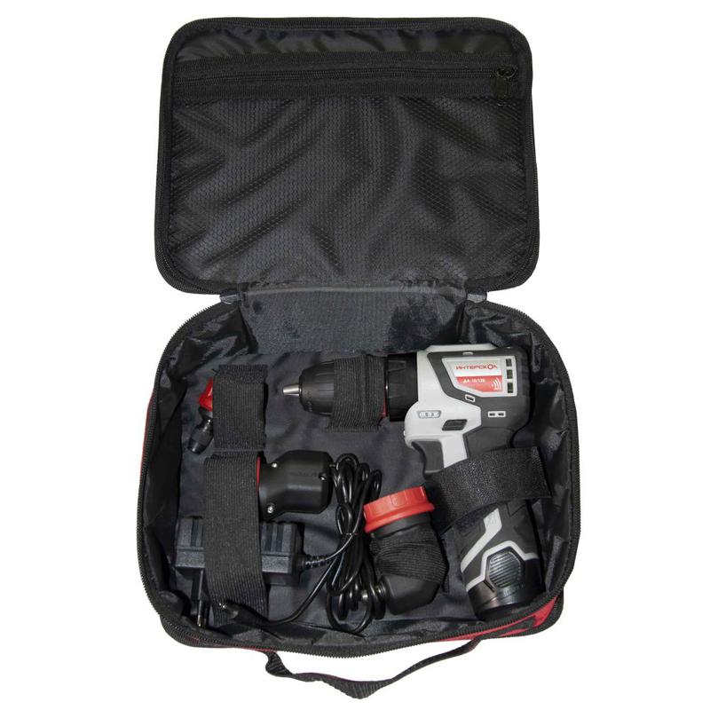  Дрель-шуруповерт аккумуляторная бесщеточн. ДА-10/12В 36 КомбиМАКС (Li-ion сумка 2 аккум. 2А.ч 4 насадки) ИНТЕРСКОЛ 687.2.2.78 фото в каталоге от BTSprom.by