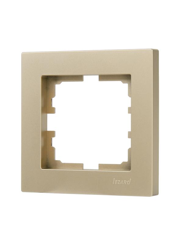  Рамка 1-м VESNA горизонт. без вставки зол. LEZARD 742-3600-146 фото в каталоге от BTSprom.by