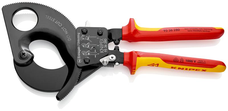 кабелерез с храповым механизмом (трещоткой) vde l-250мм черн. knipex kn-9536280 от BTSprom.by