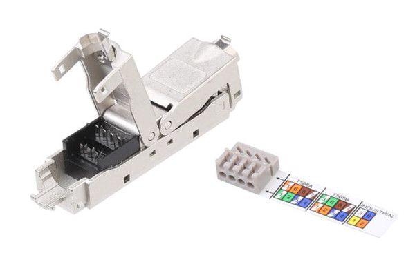 адаптер проходной (coupler) idc кат.6a полный экран ca3-idc-c6a-sh-f-sl hyperline 431371 от BTSprom.by