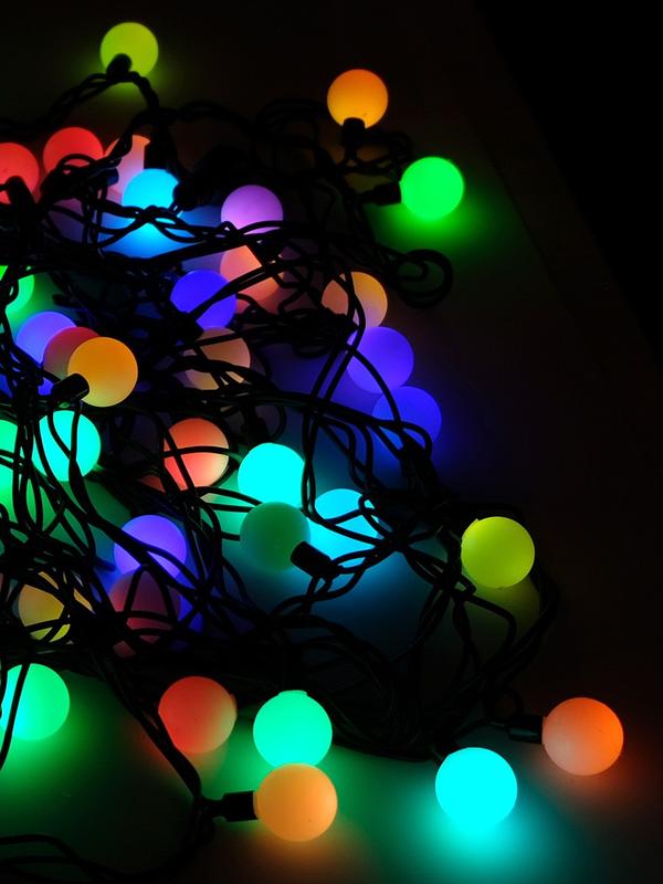 гирлянда "шарики" oldbl070-rgb-e 100led rgb 15м ip44 соединяемая shlights 4690601042040 от BTSprom.by