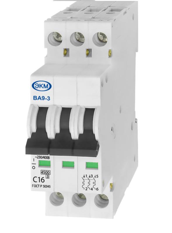 выключатель автоматический ва-9-3 b20 4.5ка ультратонкий корпус 27мм меандр a8302-19910703 от BTSprom.by