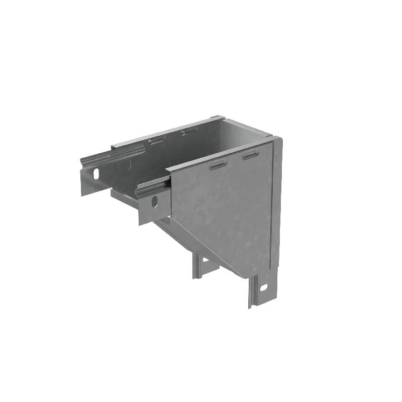 Угол для лотка вертикальный внешний с разворотом трассы на 180град. 600х50 "ПЛЮС" VLTDplus90-50-600 INOX304 КМ PL6051 от BTSprom.by