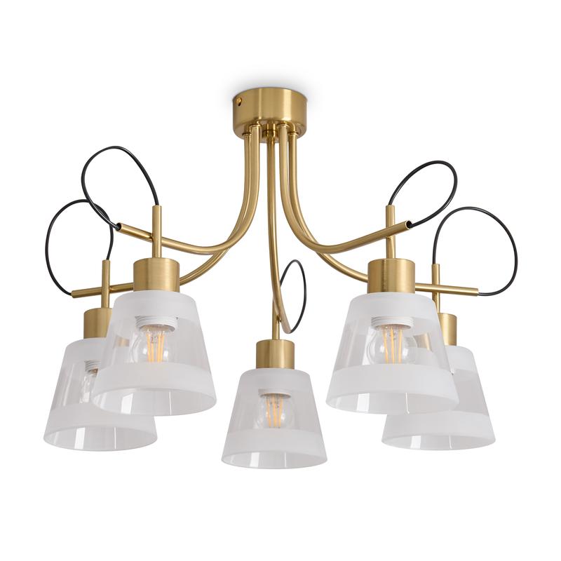  Светильник Caramel 5х60Вт E27 IP20 подвесной Freya FR5522PL-05BS фото в каталоге от BTSprom.by