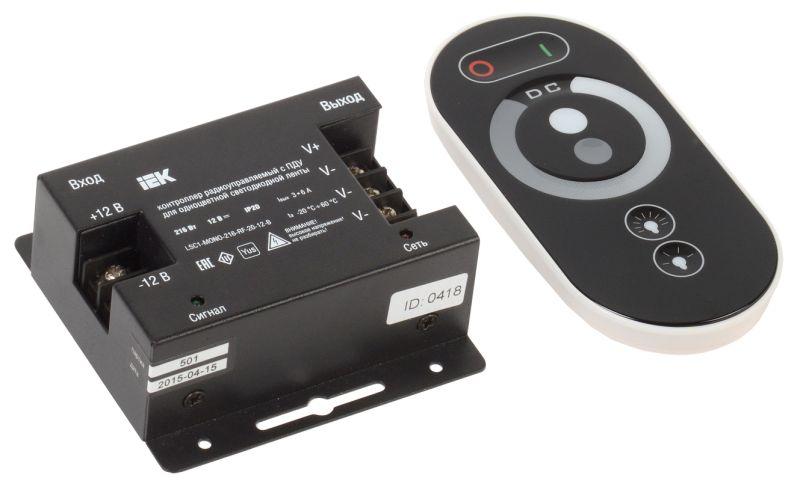 контроллер с пду радио mono pro 5050 3 канала 12в 6а 216вт черн. iek lsc1-mono-216-rf-20-12-b от BTSprom.by