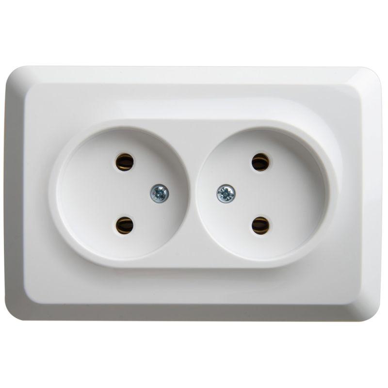 розетка угловая 2-м оп этюд 16а ip20 без заземл. без защ. шторок бел. se pa16-105b от BTSprom.by