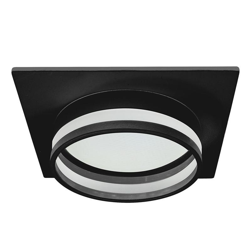 светильник потолочный встраиваемый 15вт 230в gx53 черн. квадрат без лампы dl503 luna feron 51092 от BTSprom.by