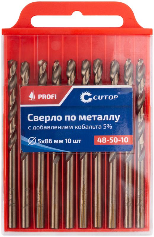  Сверло по металлу Profi с кобальтом 5% 5х86мм (уп.10шт) Cutop 48-50-10 фото в каталоге от BTSprom.by