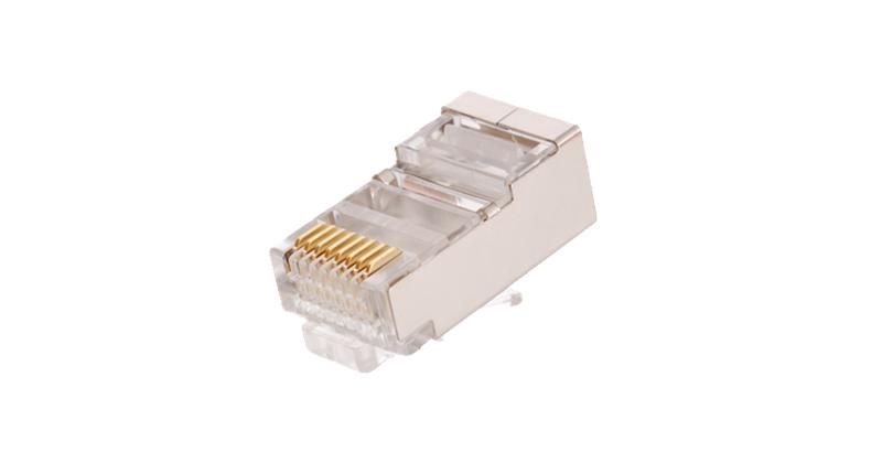 коннектор rj45 (8p8c) под витую пару кат.5e (класс d) экранир. 100мгц покрытие 3мкд универс. ножи для проводников 0.47-0.51мм (уп.100шт) netlan ec-up8p8c-sd-003-tr-100 от BTSprom.by
