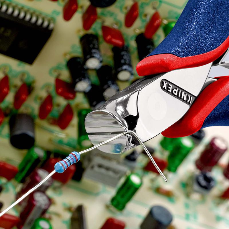  Кусачки торцевые для электроники режущие кромки с маленькой фаской под 15град. с пружиной L-120мм Knipex KN-6432120 фото в каталоге от BTSprom.by