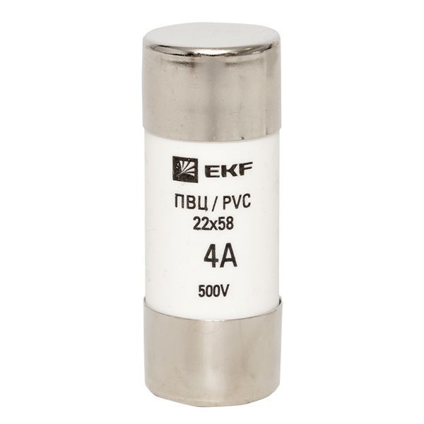  Вставка плавкая цилиндрическая ПВЦ 22х58 4А EKF pvc-22x58-4 фото в каталоге от BTSprom.by