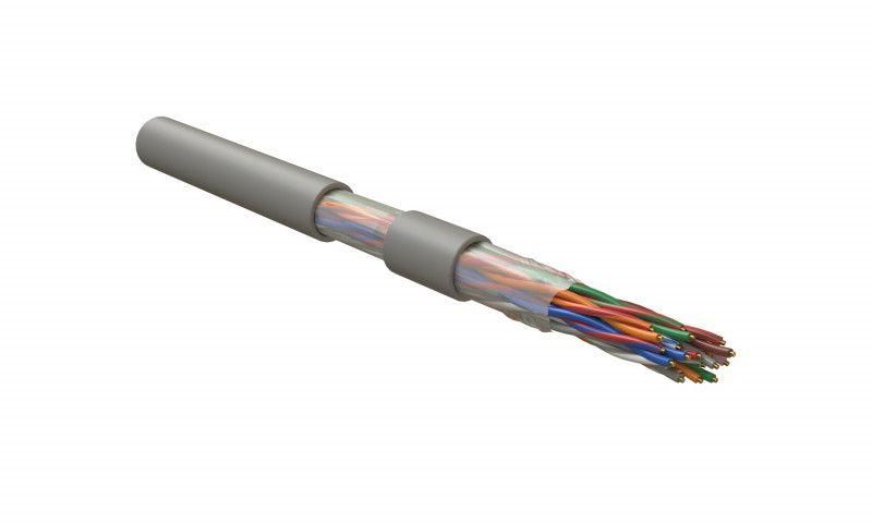 кабель витая пара u/utp кат.3 10 пар 24 awg ож solid lszh нг (c)-hf-20град.c- +60град.c uutp10-c3-s24-in-lszh-gy utp10-c3-solid -indoor-lszh куски сер. hyperline 46623 от BTSprom.by