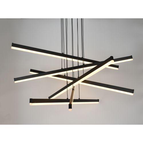 светильник светодиодный mabel 6183-201 led 120вт 3000-6000к (подвес) подвесной с пультом черн. rivoli б0068430 от BTSprom.by