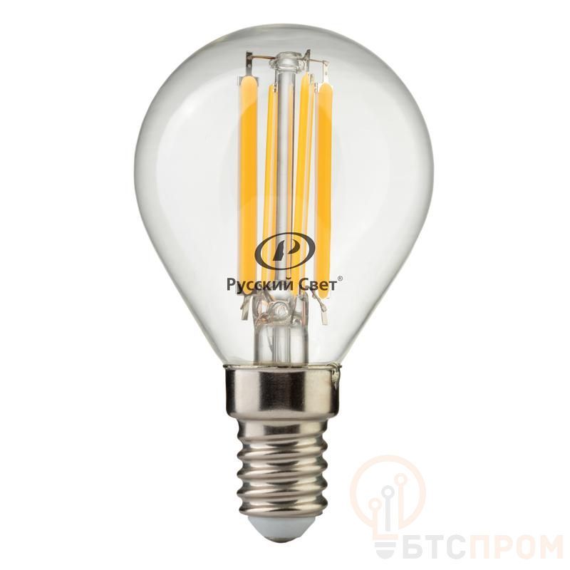Лампа светодиодная филаментная RS F P45 E14 7W 220-240V 2700К 7Вт 810лм Ra 90 шар Русский Свет 15011245089 фото в каталоге от BTSprom.by Лампа светодиодная филаментная RS F P45 E14 7W 220-240V 2700К 7Вт 810лм Ra 90 шар Русский Свет 15011245089 фото в каталоге от BTSprom.by