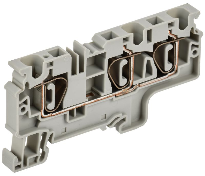 клемма пружинная cx6-3 6кв.мм трехконтактная сер. armafix iek af-ct40-00-3-k03-006 от BTSprom.by