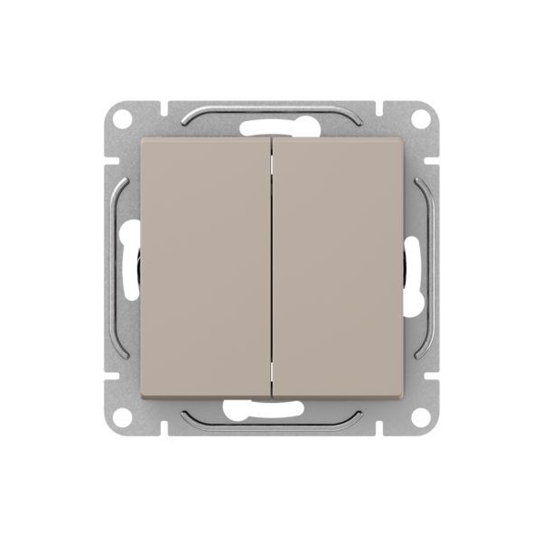 выключатель кнопочный 2-кл. сп эпика механизм крем. ekf up1-swi-23 от BTSprom.by