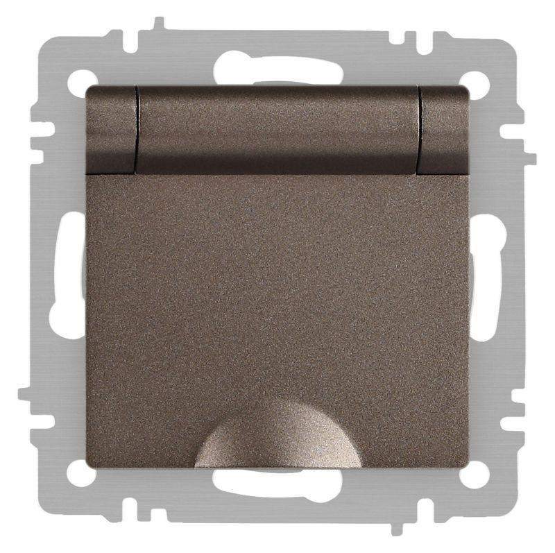 розетка 1-м сп accent 6-203-08 16а ip20 250в 2p+e schuko с крышкой al/cu accent бронза intro б0063436 от BTSprom.by