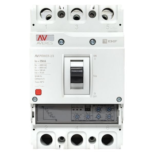  Выключатель автоматический 250А 100кА AV POWER-2/3 ETU2.0 AVERES EKF mccb-23-250H-2.0-av фото в каталоге от BTSprom.by