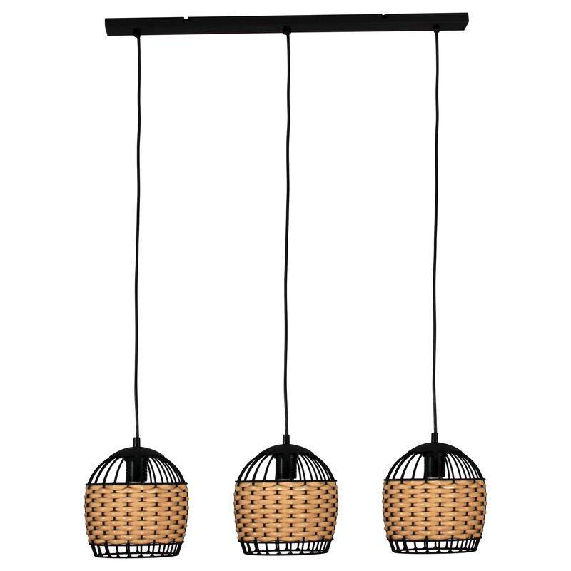  Светильник "Кантри" 231 НСБ 01-3х60-170 Е27 (ИМ) подвесной оплетенный черн. муар Элетех 1005405194 фото в каталоге от BTSprom.by