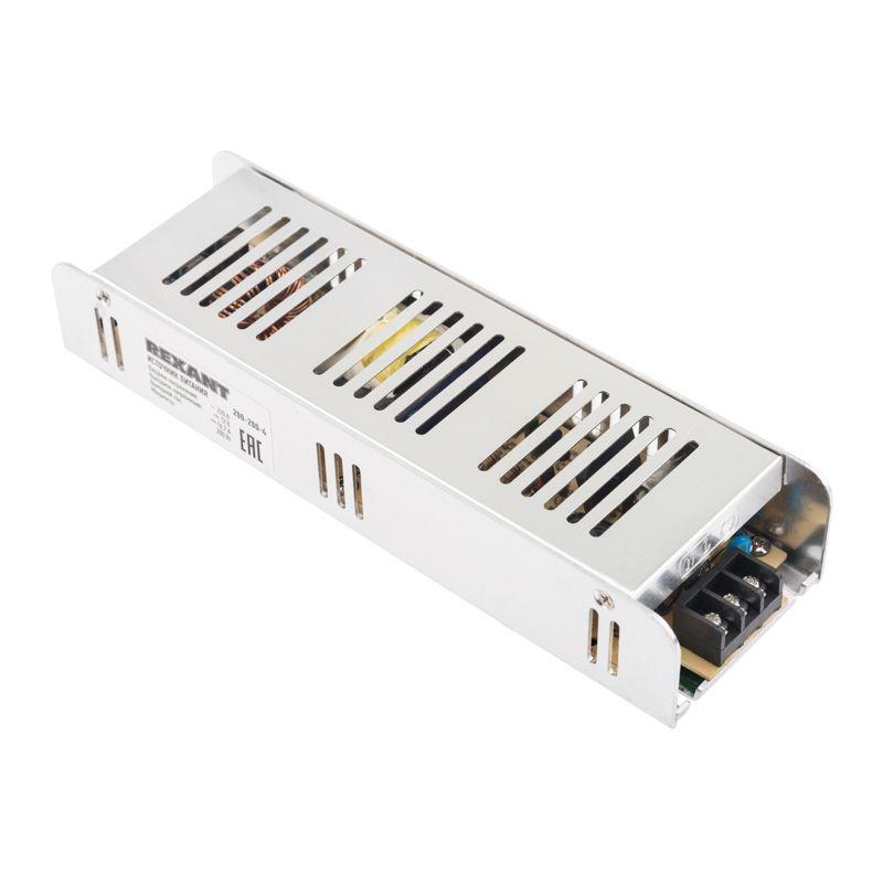  Источник питания 12В 200Вт 16.5А с разъемами под винт IP23 компакт. Rexant 200-200-4 фото в каталоге от BTSprom.by