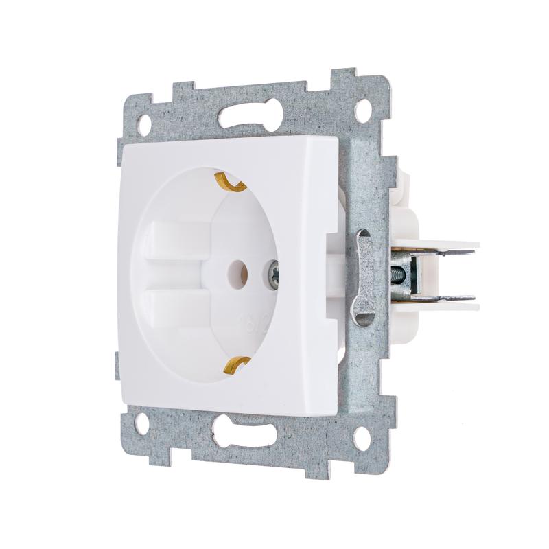  Розетка 1-м СП Мария РС16-445 16А IP20 с заземл. механизм бел. Кунцево 110019 фото в каталоге от BTSprom.by