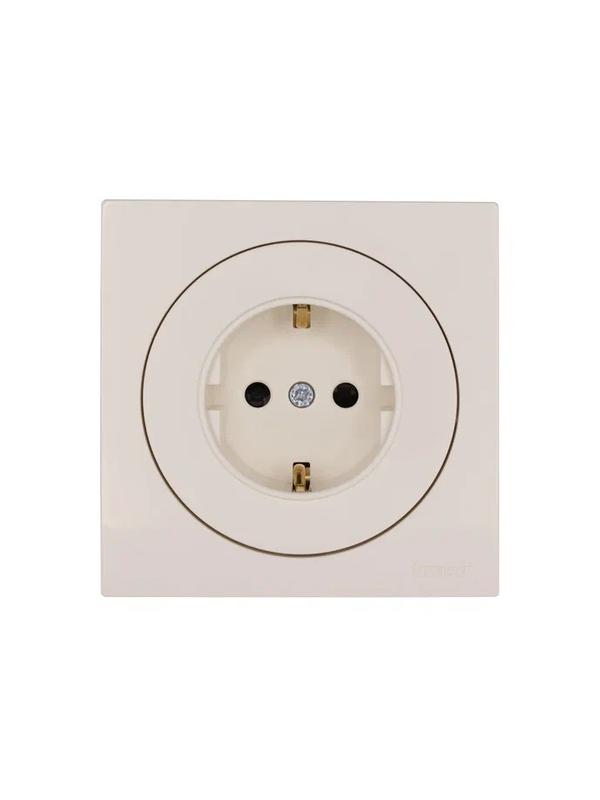  Розетка 1-м OSEN IP20 16А с защ. шторками ПБТ механизм сл. кость LEZARD 743-9088-124B фото в каталоге от BTSprom.by