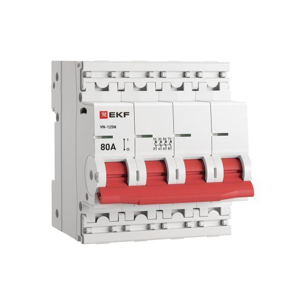 выключатель нагрузки 4п 80а вн-125n proxima ekf s1254080 от BTSprom.by