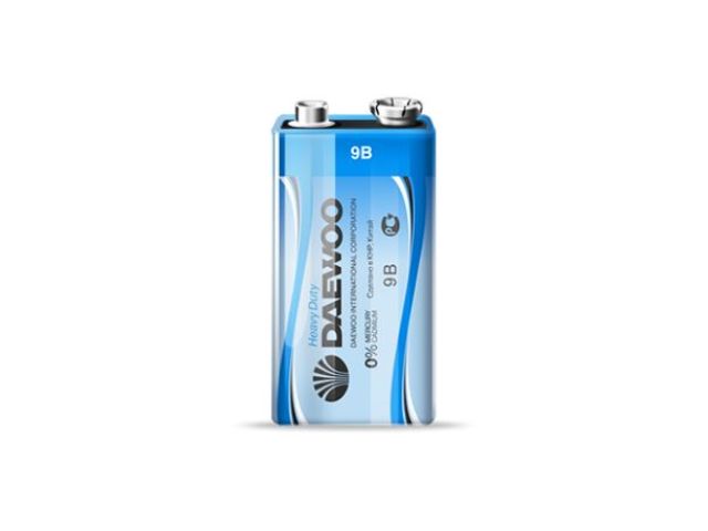 батарейка 6f22 9v солевая крона daewoo heavy duty 5029217 от BTSprom.by