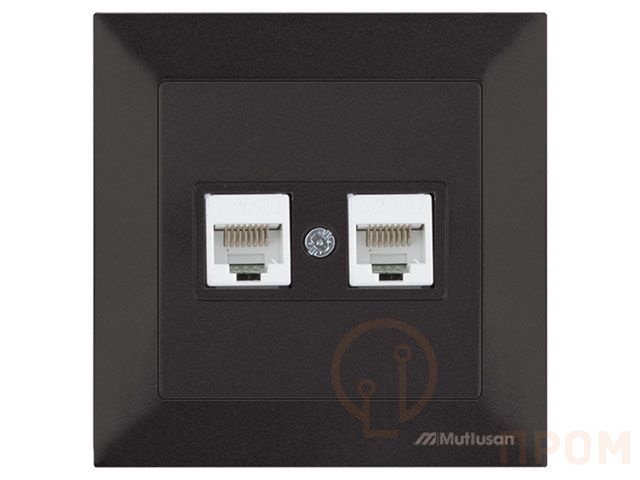 Розетка компьютерная 2xRJ45 (Cat5e, скрытая) черная, DARIA, MUTLUSAN ((2xRJ 45) 8-pin, соединения типа 568A или 568B) 2120 138 0184 фото в каталоге от BTSprom.by  Розетка компьютерная 2xRJ45 (Cat5e, скрытая) черная, DARIA, MUTLUSAN ((2xRJ 45) 8-pin, соединения типа 568A или 568B) 2120 138 0184 фото в каталоге от BTSprom.by