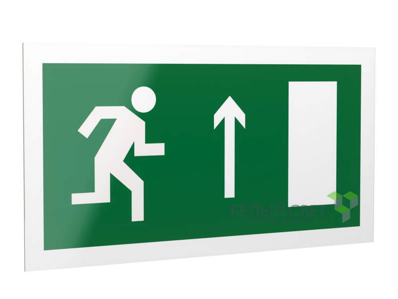 знак безопасности ps-40206.e11"напр. к эвакуационному выходу прямо (прав.)" белый свет a13744 от BTSprom.by