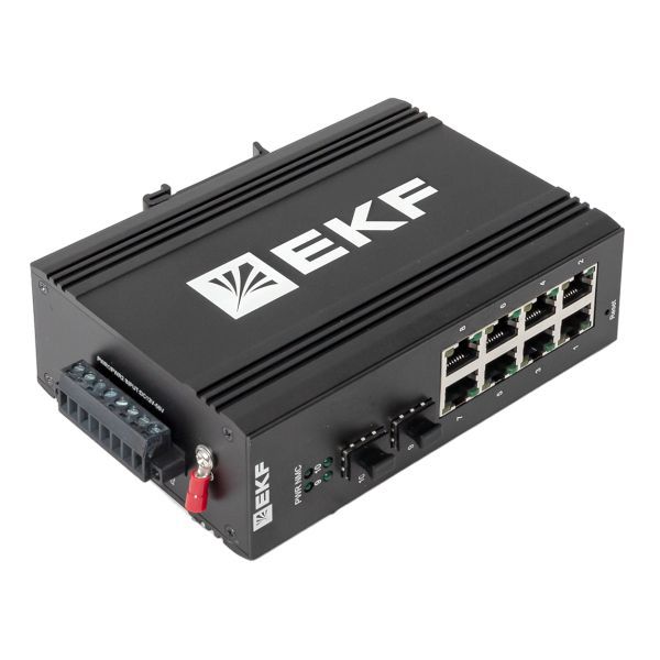  Коммутатор управляемый промышленный уровня L2 TSX-ML2-2GX/SFP-8GT 2 порта 1000Base-X SFP 8 портов 10/100/1000Base-T(X) RJ45 монтаж на DIN-рейку TSX EKF TSX-ML2-2GX/SFP-8GT фото в каталоге от BTSprom.by