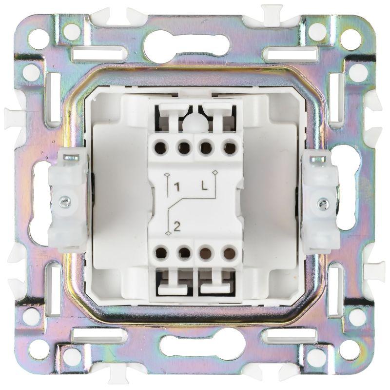  Выключатель проходной 1-кл. SKANDY 10А SK-V02N никель IEK SK-V12-0-10-K50 фото в каталоге от BTSprom.by