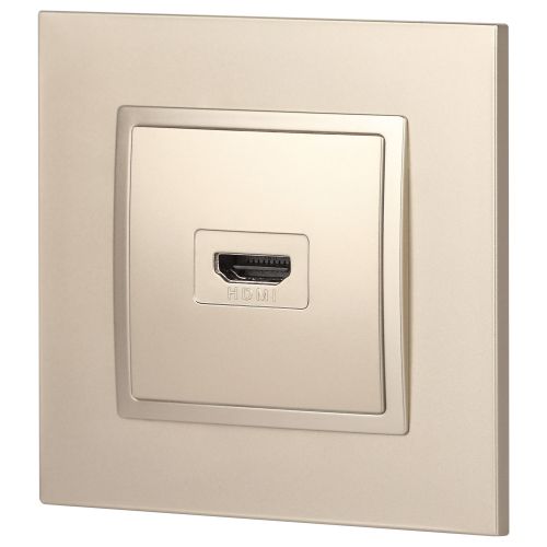  Розетка 14-3114-04 HDMI Elegance шампань ЭРА Б0034335 фото в каталоге от BTSprom.by
