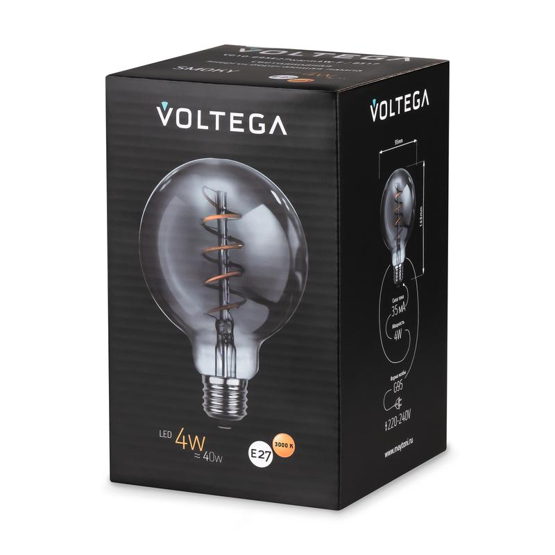 Лампа светодиодная Loft Led G95 4Вт 3000К E27 Voltega 8517 фото в каталоге от BTSprom.by