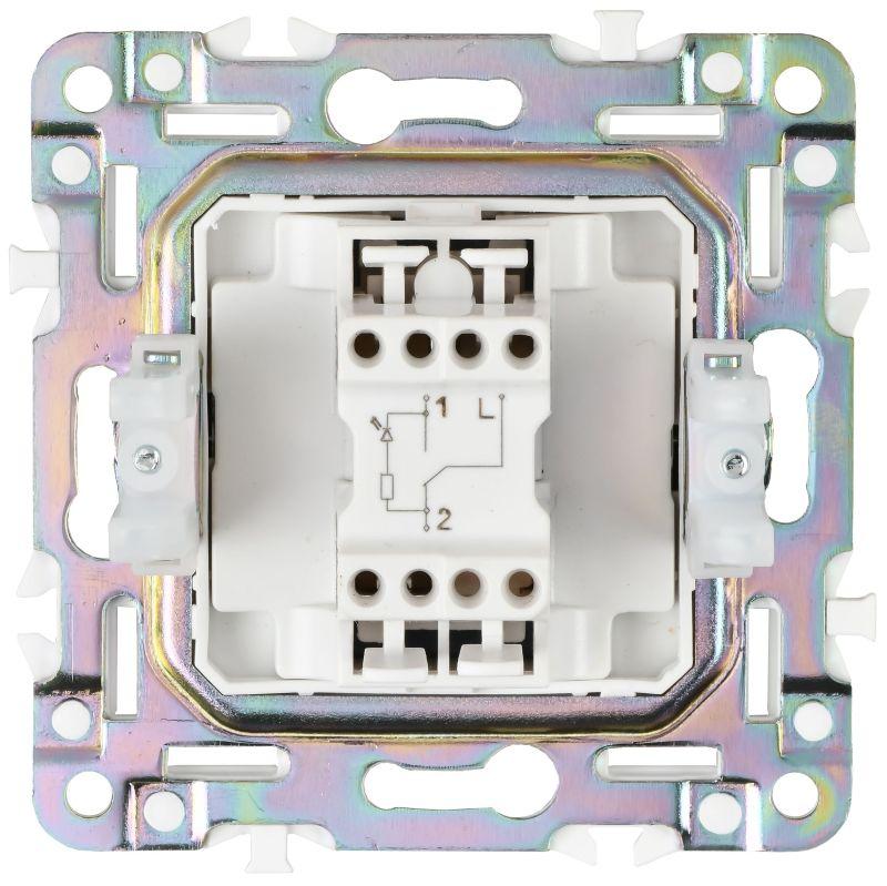  Выключатель проходной 1-кл. SKANDY 10А SK-V08N с индикацией никель IEK SK-V12-1-10-K50 фото в каталоге от BTSprom.by