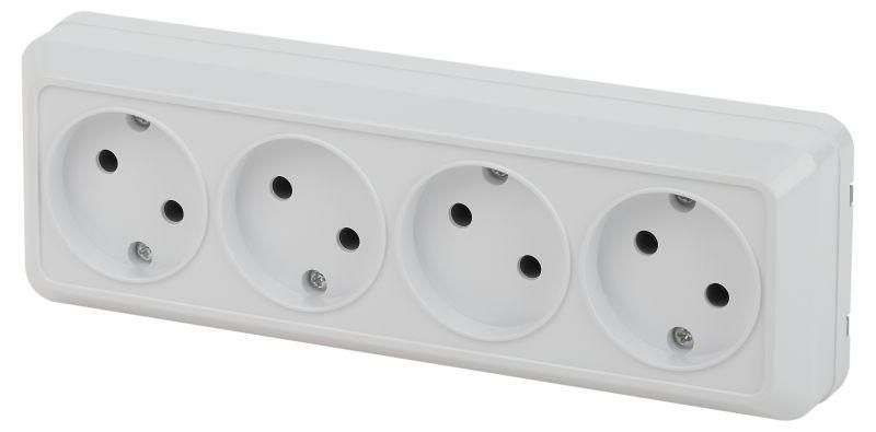 розетка 4-м оп quadro 2-207-01 16а ip20 250в 4х2p бел. intro б0053829 от BTSprom.by