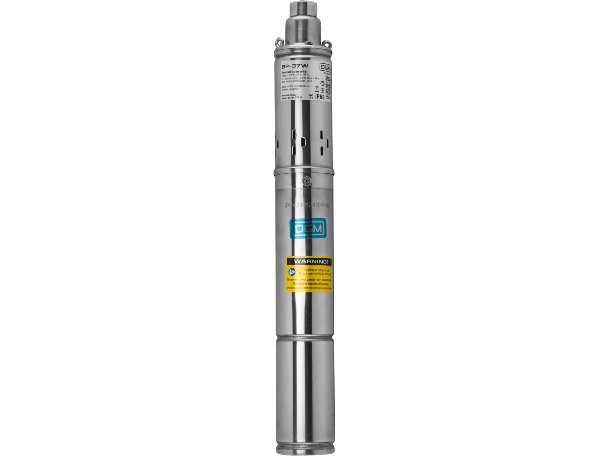 насос скважинный винтовой dgm bp-37w (370 вт, 25 л/мин (1,5 м3/ч), 60 м выс. напора, винтовой, диам. корп. 3"/ 7,62 см) dg4310-1 от BTSprom.by