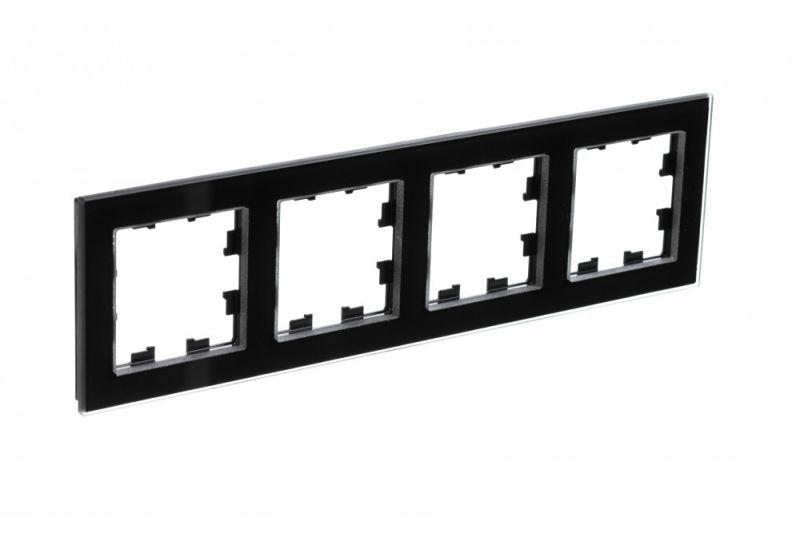 рамка 4-м atlasdesign nature стекло черн. se atn321004 от BTSprom.by