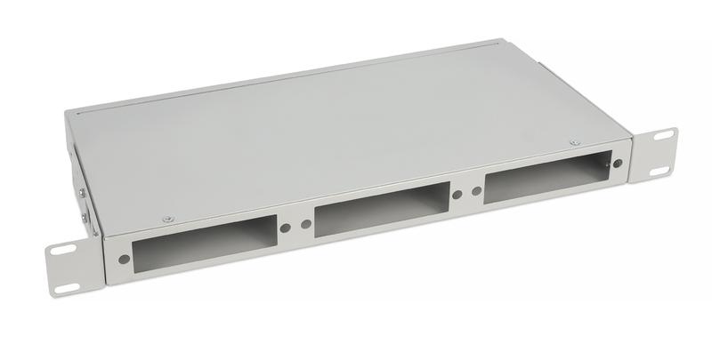 кросс бокс оптический fo-cs-19-3fp-gy 19дюйм 1u на 3 адаптерные панели сер. cabeus 11109c от BTSprom.by