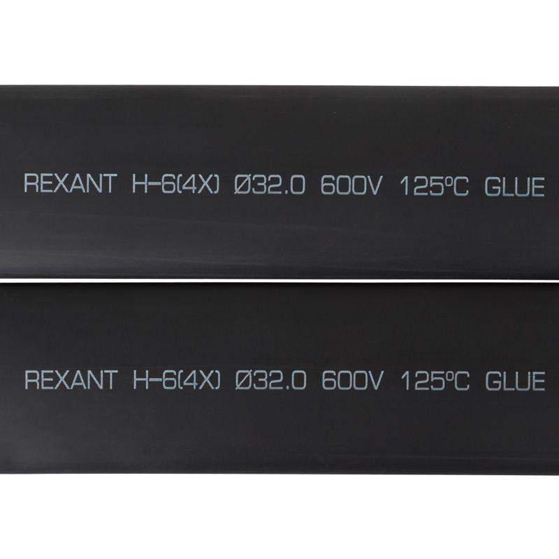  Трубка термоусадочная двустенная клеевая 32/8 (4:1) 1м черн. Rexant 23-3206 фото в каталоге от BTSprom.by